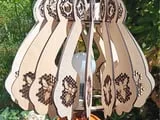 [Laser cut and engrave] Abat-jour en bois motif abeille pour lampe de table de chevet