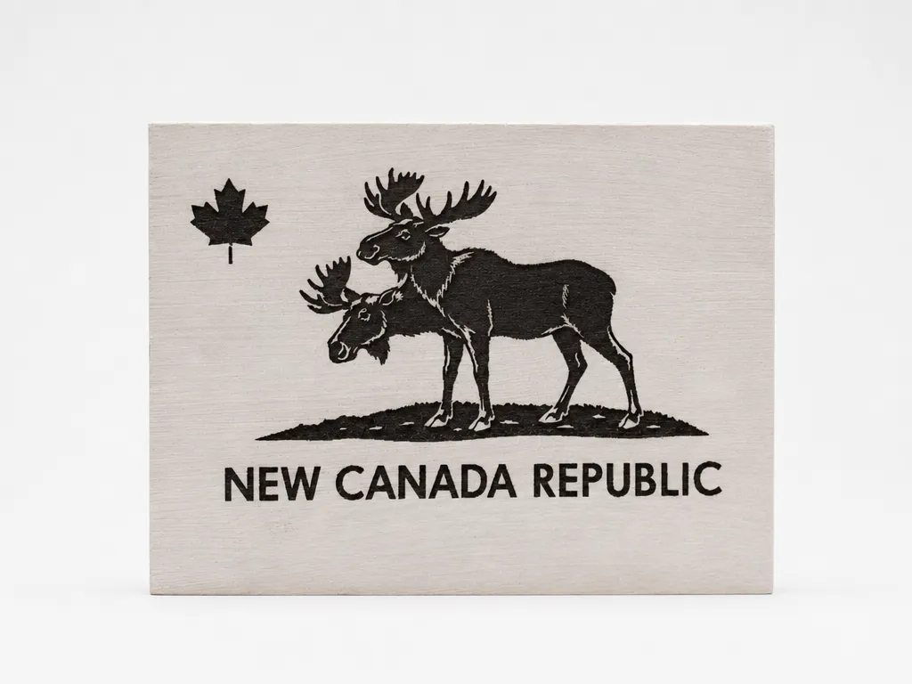 New Canada Republic Wooden Sign