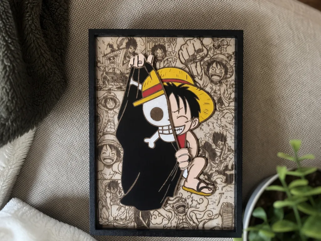 Quadro da parete con Monkey D. Luffy di One Piece