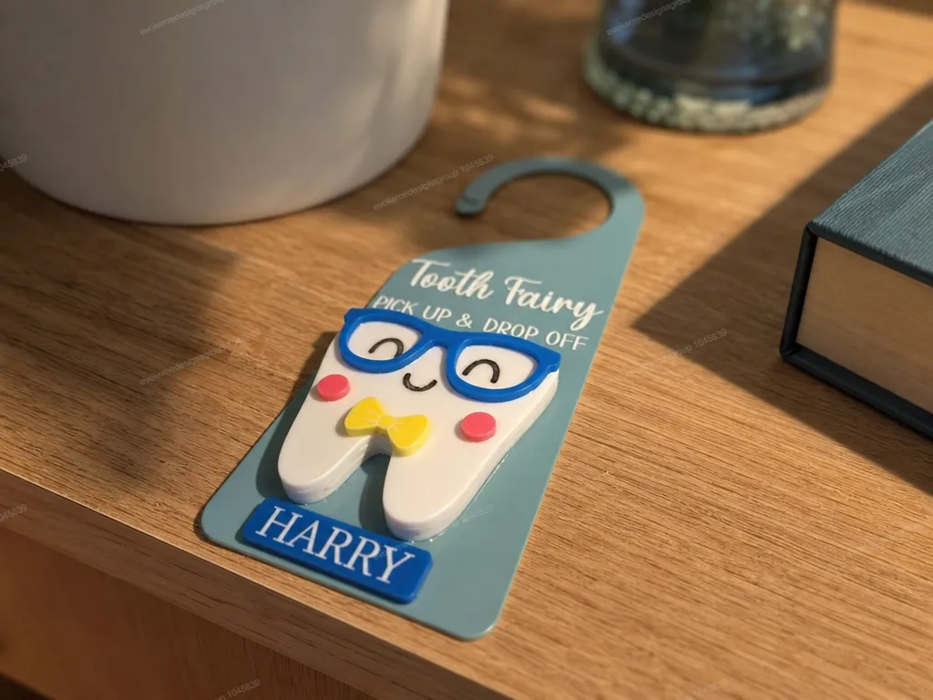 Personalized Tooth Fairy Door Hanger for Kids
