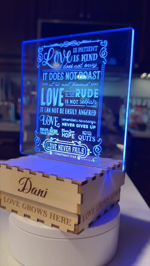 [Laser cut and engrave] LED BASE BOX