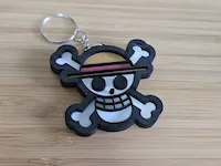 [Laser cut and engrave] Llavero con el emblema de la calavera de One Piece