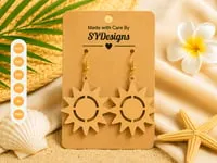 [Laser cut and engrave] Summer Earrings Laser Cut SVG