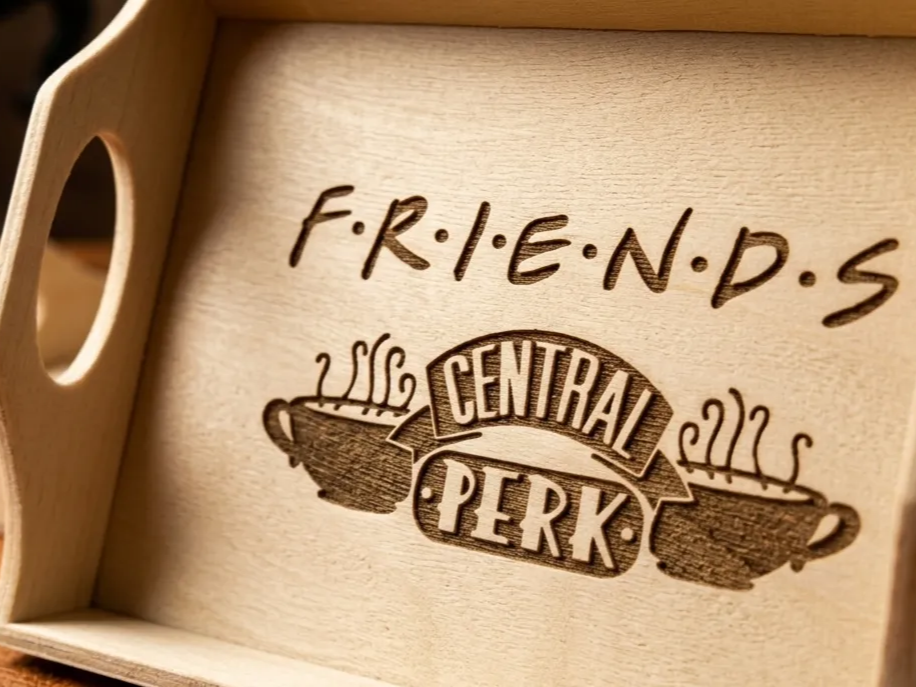 Friends Central Perk Wooden Serving Tray