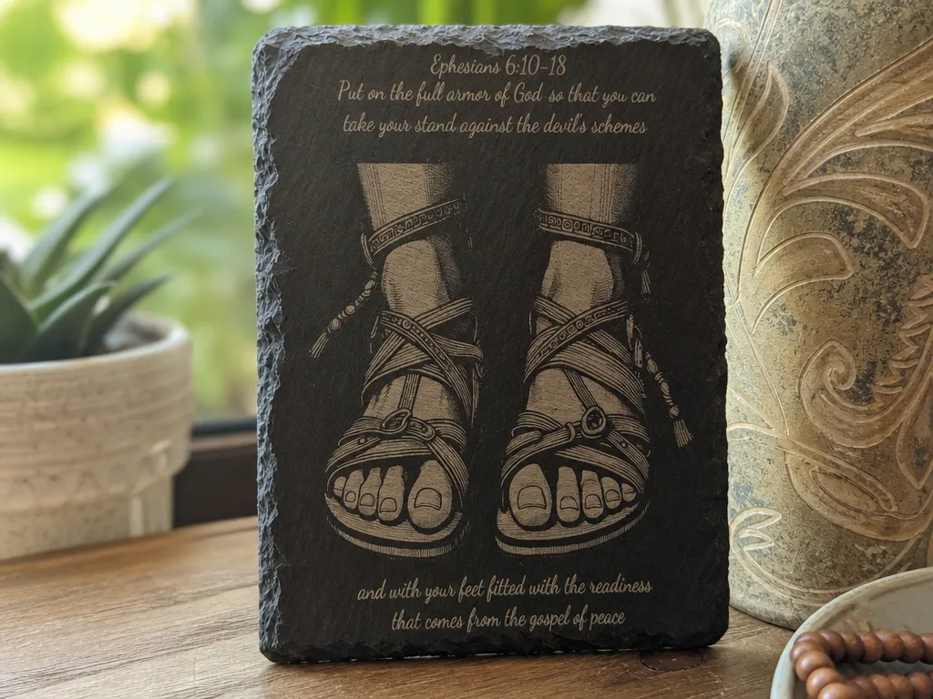 Armor of God Ephesians 6 Scripture Slate Plaque