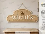 [Laser cut and engrave] Halloween Vintage Signs Bundle. Haunted House Decor Laser Cut Files. Layered Gothic Wall Signs. Halloween Quotes SVG. Retro