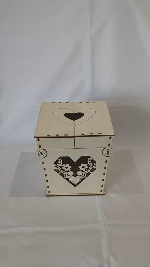 [Laser cut and engrave] Gift Jewelry Box Flowers Heart Laser Cut Design, Flower Pattern, Laser Cutting Template