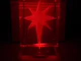 [Laser cut and engrave] Clear Glass Block with North Star Motif