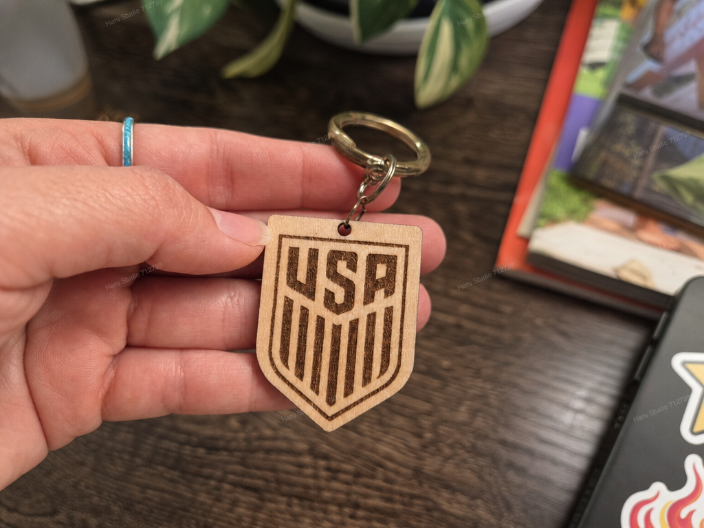 USA Soccer Crest Shield Keychain