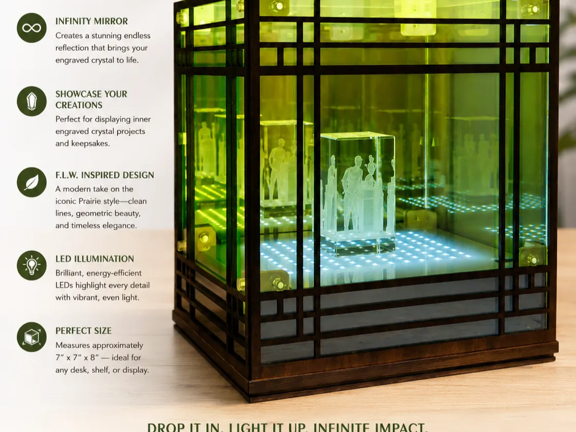Prairie Infinity Lamp - Inspired by Frank Lloyd Wright