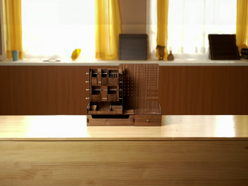 [Laser cut and engrave] Modular Walnut Desk Organizer Kit