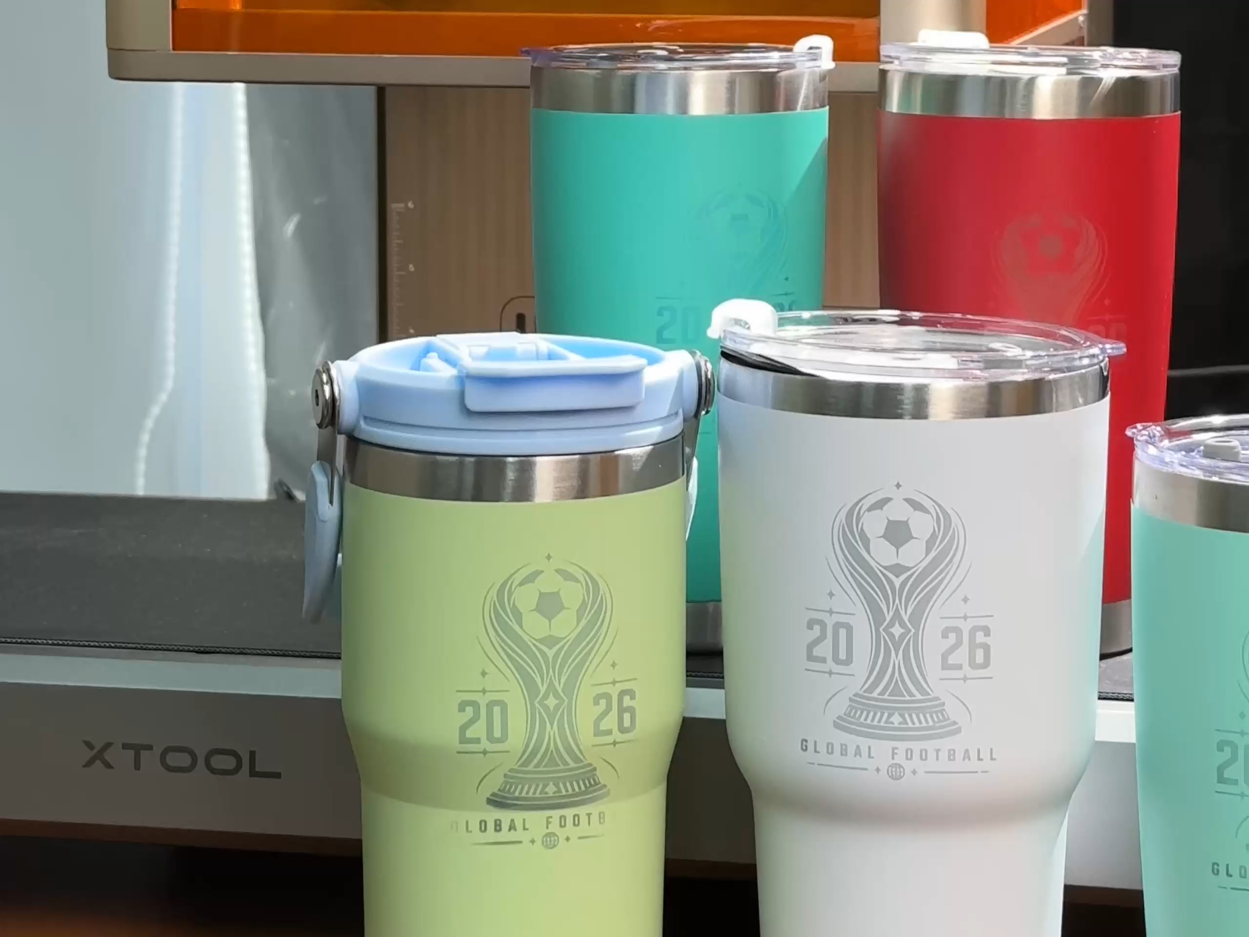 2026 Global Football Insulated Stainless Steel Tumblers