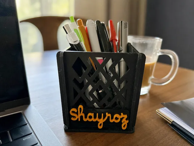 Personalized Wooden Penholder