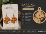 [Laser cut and engrave] Earring Dog Lasercut BUNDLES 12 DESIGNS