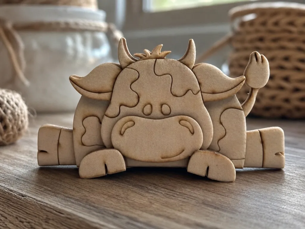 Cute Cow Cutout (My first svg I built)