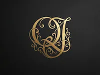 [Laser cut and engrave] Elegant QJ Monogram Logo Design