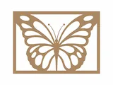 [Laser cut and engrave,Screen printing] Butterfly Silhouette Framed Wall Art