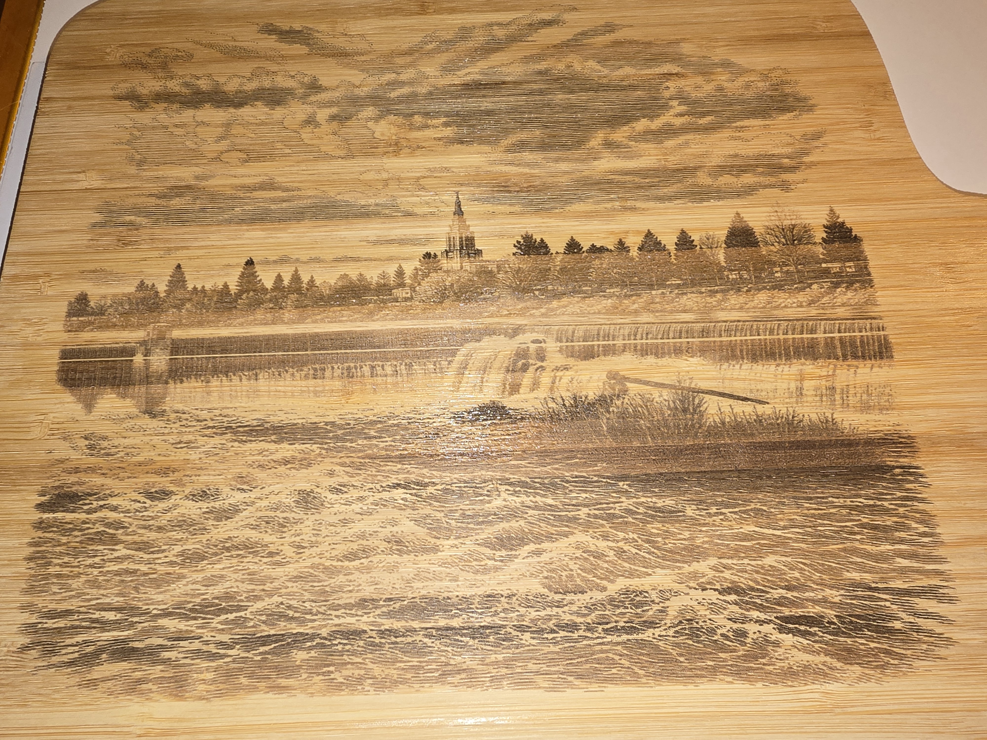 [Laser cut and engrave] Born Under These Stars — Idaho Falls Birth Board