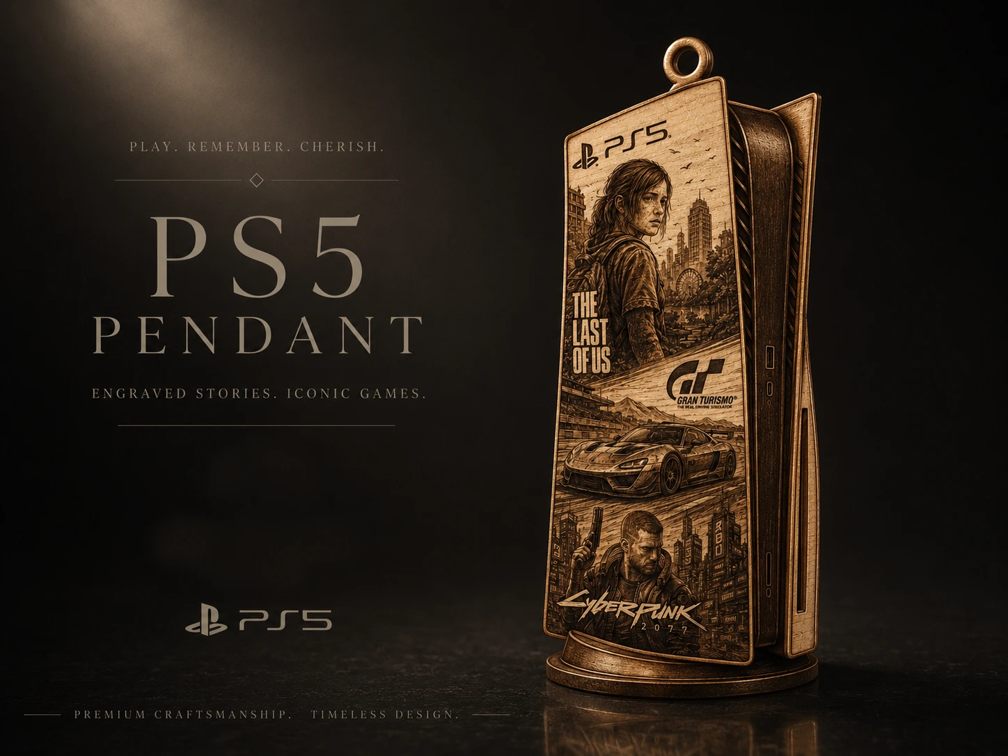 PlayStation 5 Console Shaped Keychain