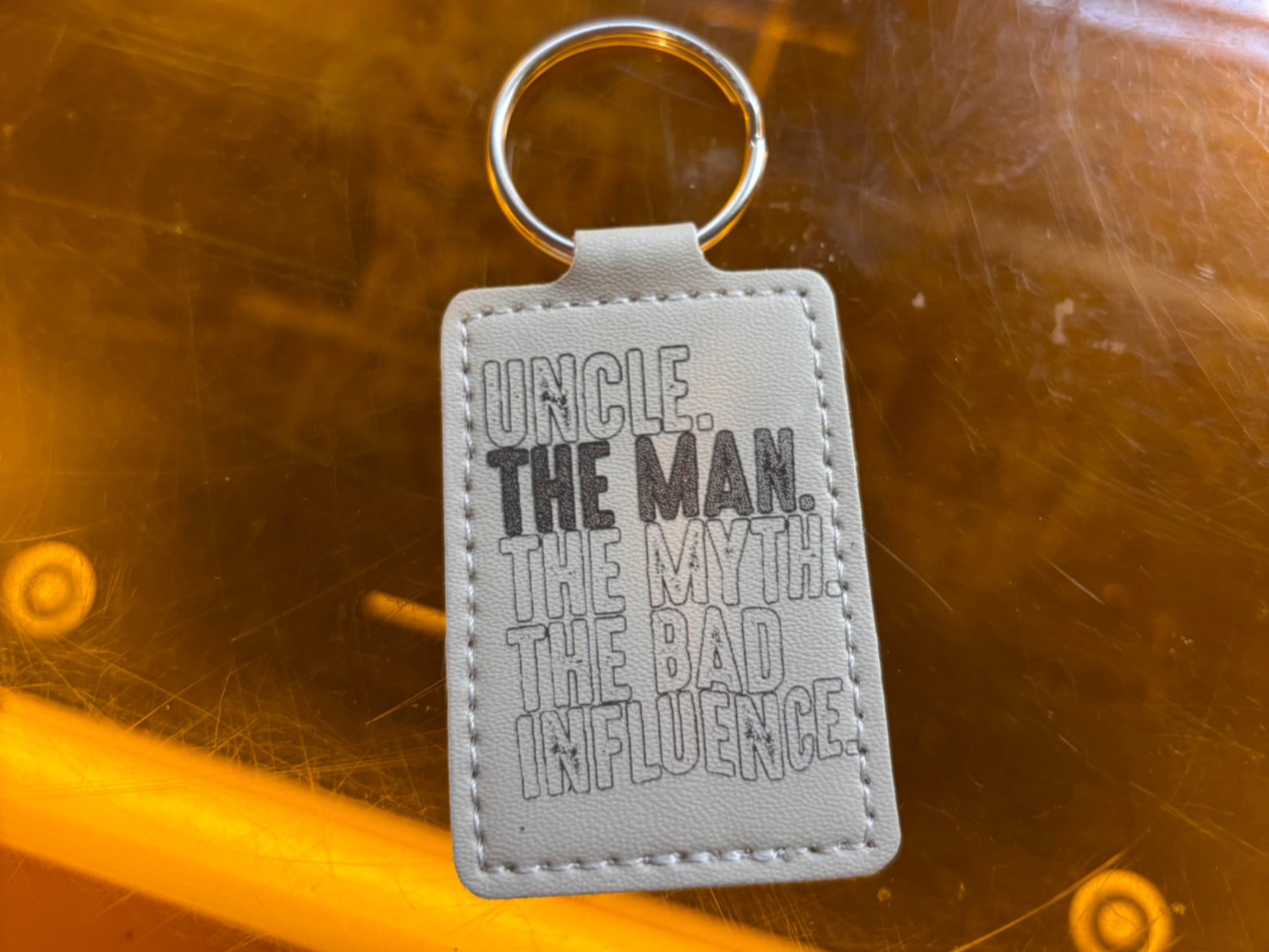 Uncle The Man The Myth The Bad Influence Rectangular Keychain