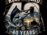 [DTF Printing] Reel Legend 40th Birthday Fishing Graphic T-Shirt