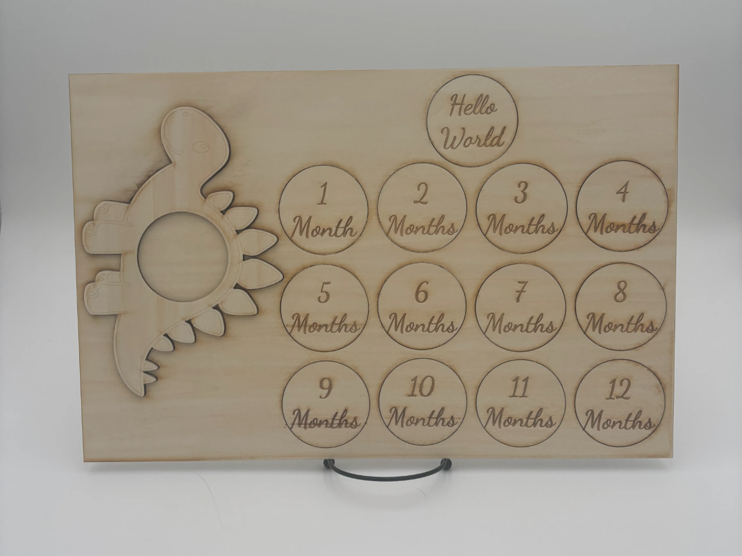 Dinosaur and Monkey Themed Baby Milestone Board