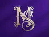 [Laser cut and engrave] Monogramme doré avec lettres M et S sur fond violet