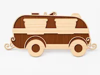[Laser cut and engrave] Camper - Decorative Laser Cut Design