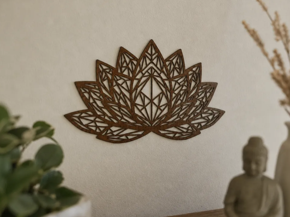 Geometric Lotus Flower Wall Hanging