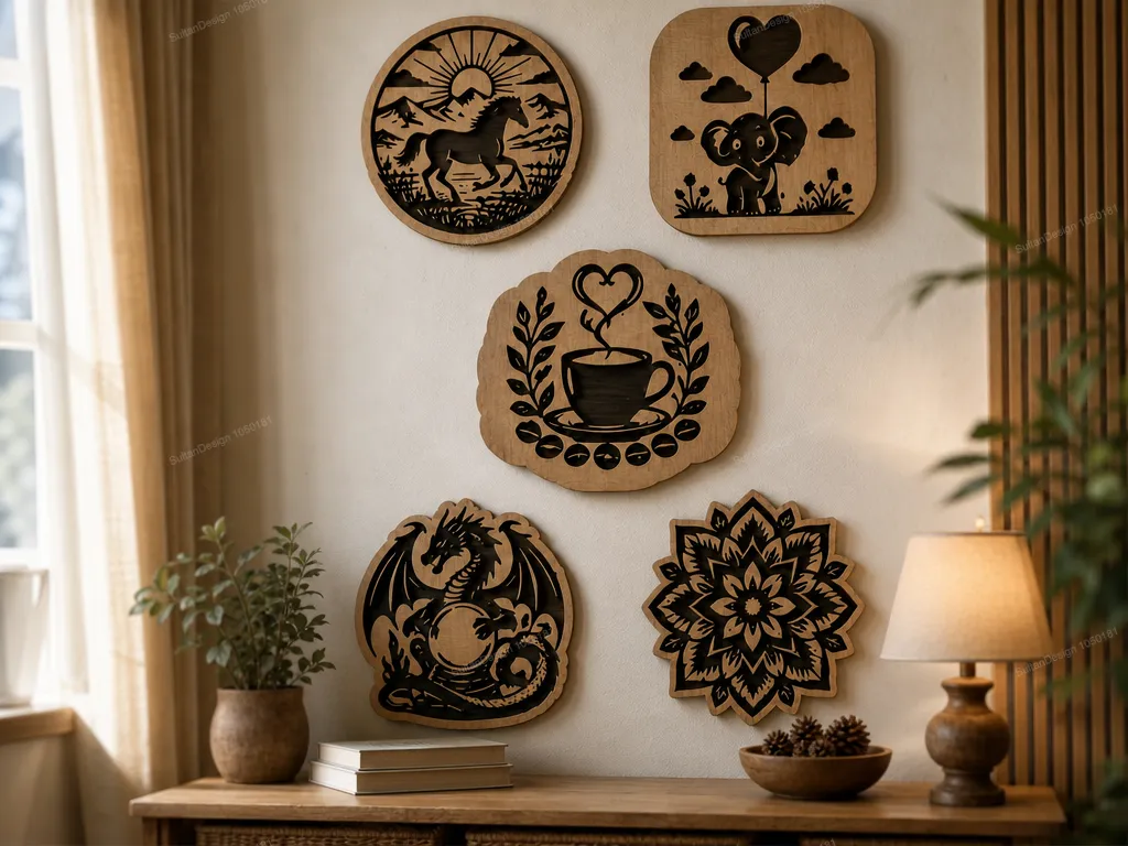 Five-Piece Nature Wall Art Plaque Set kitchen wall art and decor idea