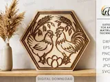 [Laser cut and engrave] Farm Signs Bundle. Farmhouse Wall Decor Lasercut Files. Layered Wooden Country Sign. Farm Animals SVG. Nature Scene. Home Decoration. Rustic