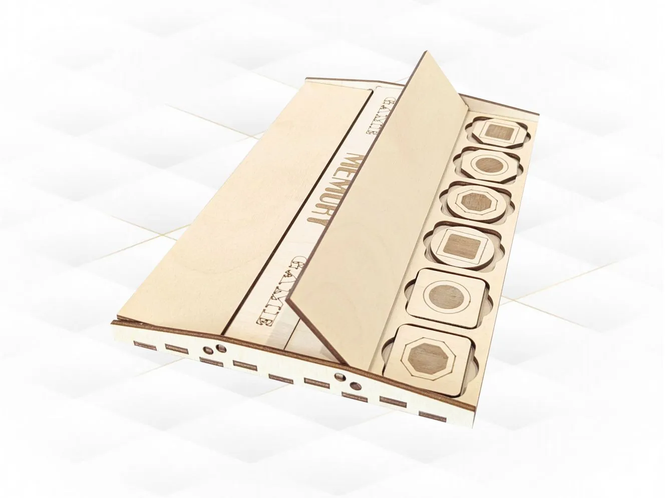 Board Game Memory Laser Cut Template, Gift Set Games, Laser Cutting Model