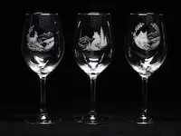 [Laser cut and engrave] Gravures pour verre avec motifs animaux des Vosges - Cerf, Lynx, Ours, Chamois, Renard et Loup