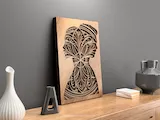 [Laser cut and engrave] 3D Husband & Wife Silhouette Mandala SVG | Romantic Layered Wall Art Laser Cut File | Soulbound