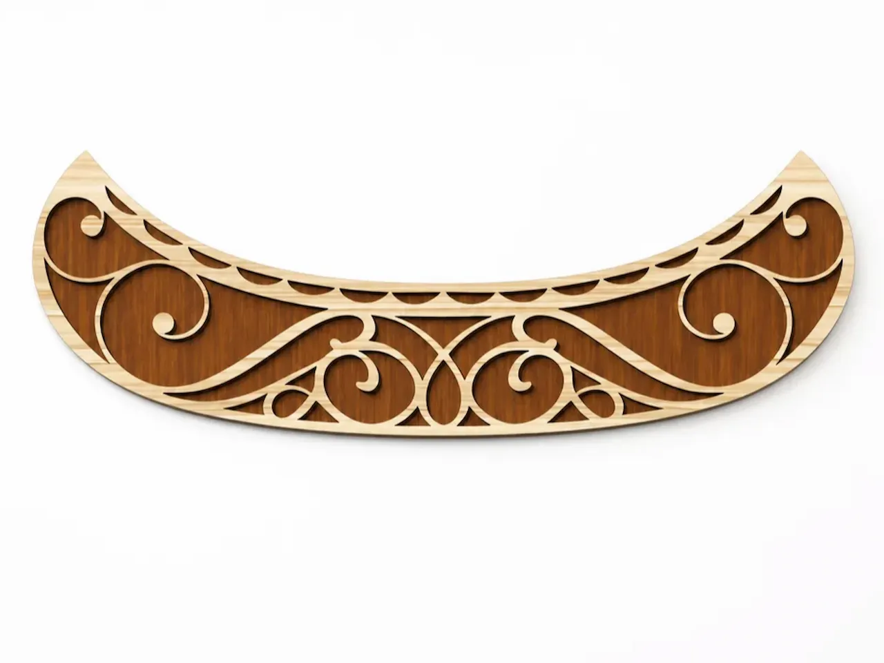 [Laser cut and engrave] Canoe - Decorative Laser Cut Design File