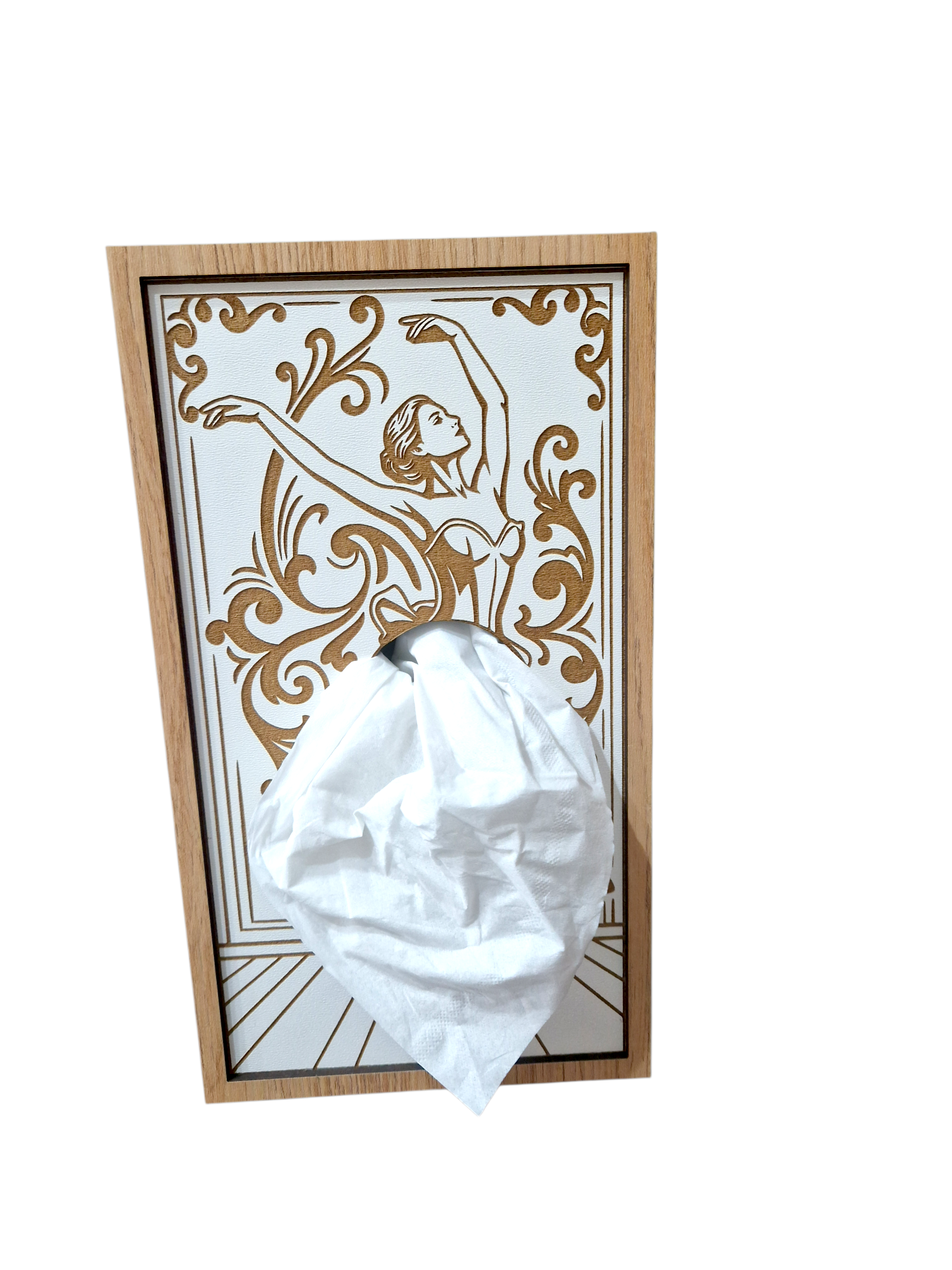 [Laser cut and engrave] Ballerina Laser Cut Tissue Box Files – Dance Decor svg