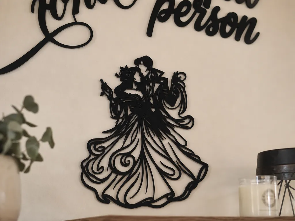 Dancing Couple Silhouette Wall Art