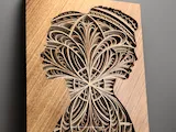 [Laser cut and engrave] 3D Husband & Wife Silhouette Mandala SVG | Romantic Layered Wall Art Laser Cut File | Soulbound