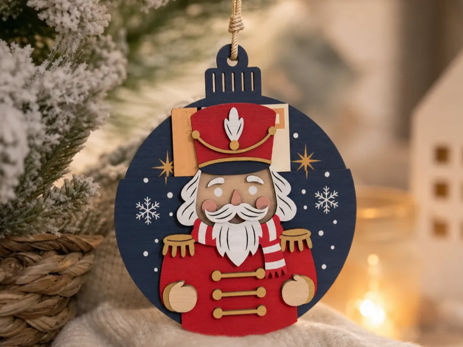Nutcracker Christmas Ornament Gift Card Holder