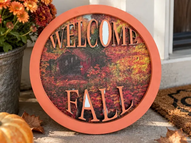 Welcome Fall print and cut