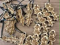 [Laser cut and engrave] Kyokushin Karate Kanji Wooden Keychain