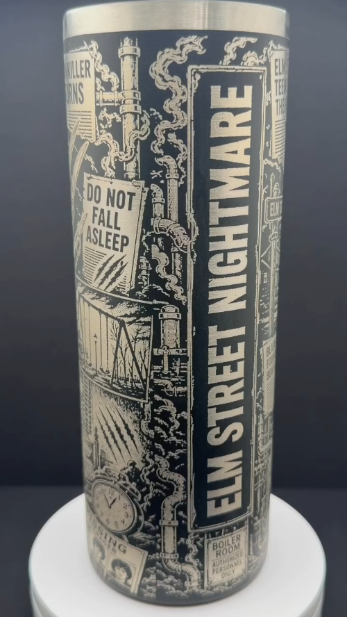 [Laser cut and engrave] Nightmare on Elm Street Freddy Krueger Graphic Stainless Steel Tumbler