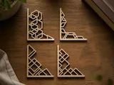 [Laser cut and engrave,Other] Geometric Wooden Corner Accents for Scrapbooking and Photo Albums