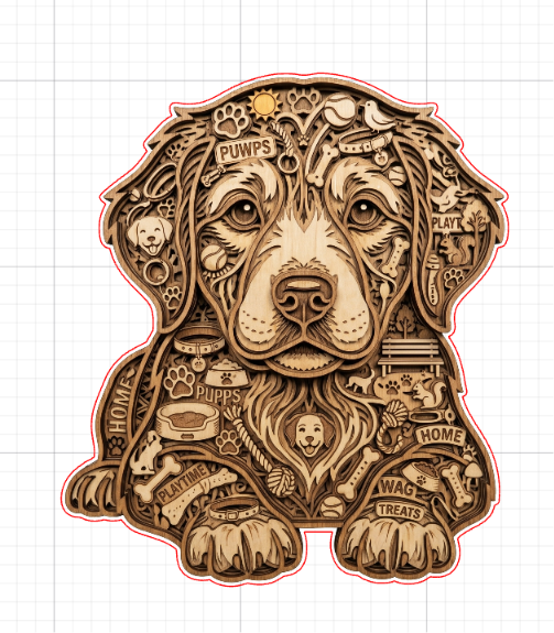 Golden Retriever Puppy - Wall Art - Free Files - Atomm