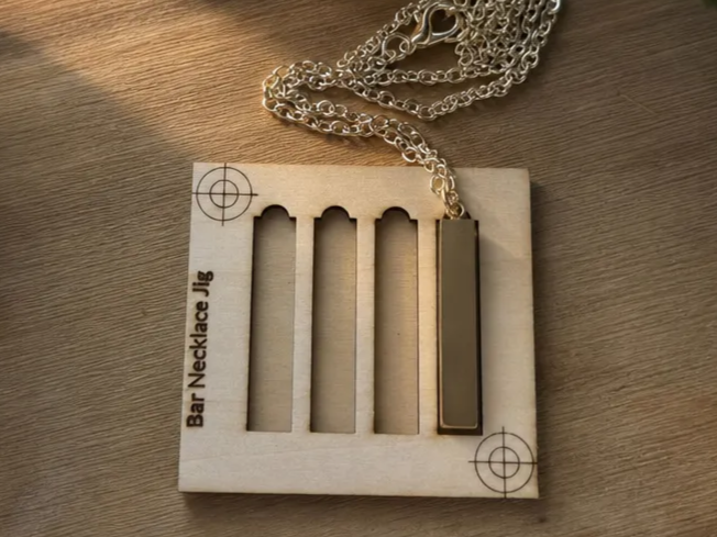 Pendant Necklace 30mm x 5mm Bar Jig