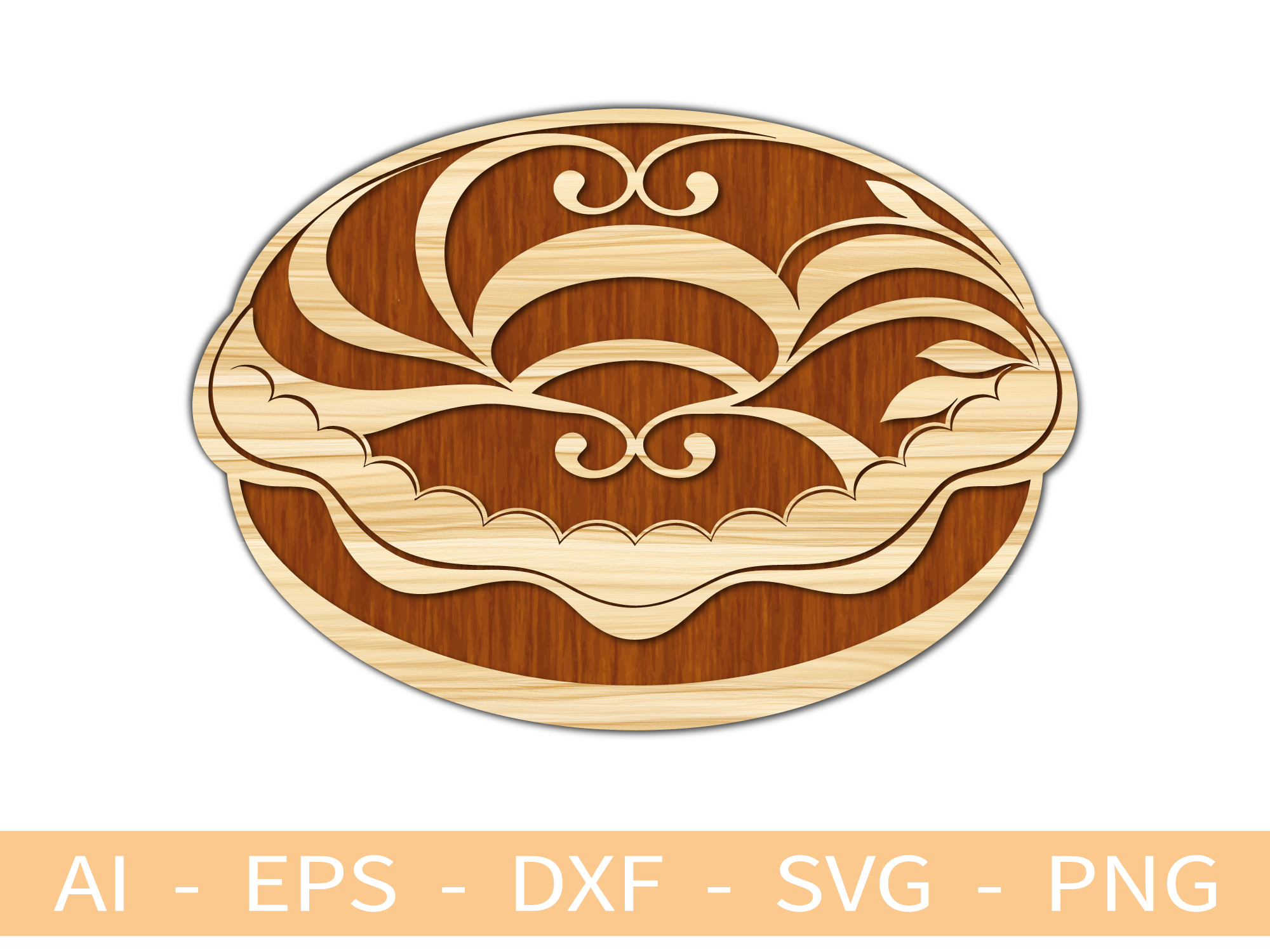 [Laser cut and engrave] Donut - Decorative Laser Cut Design