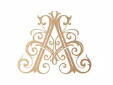 [Laser cut and engrave] Lettre A ornementale dorée sur fond violet