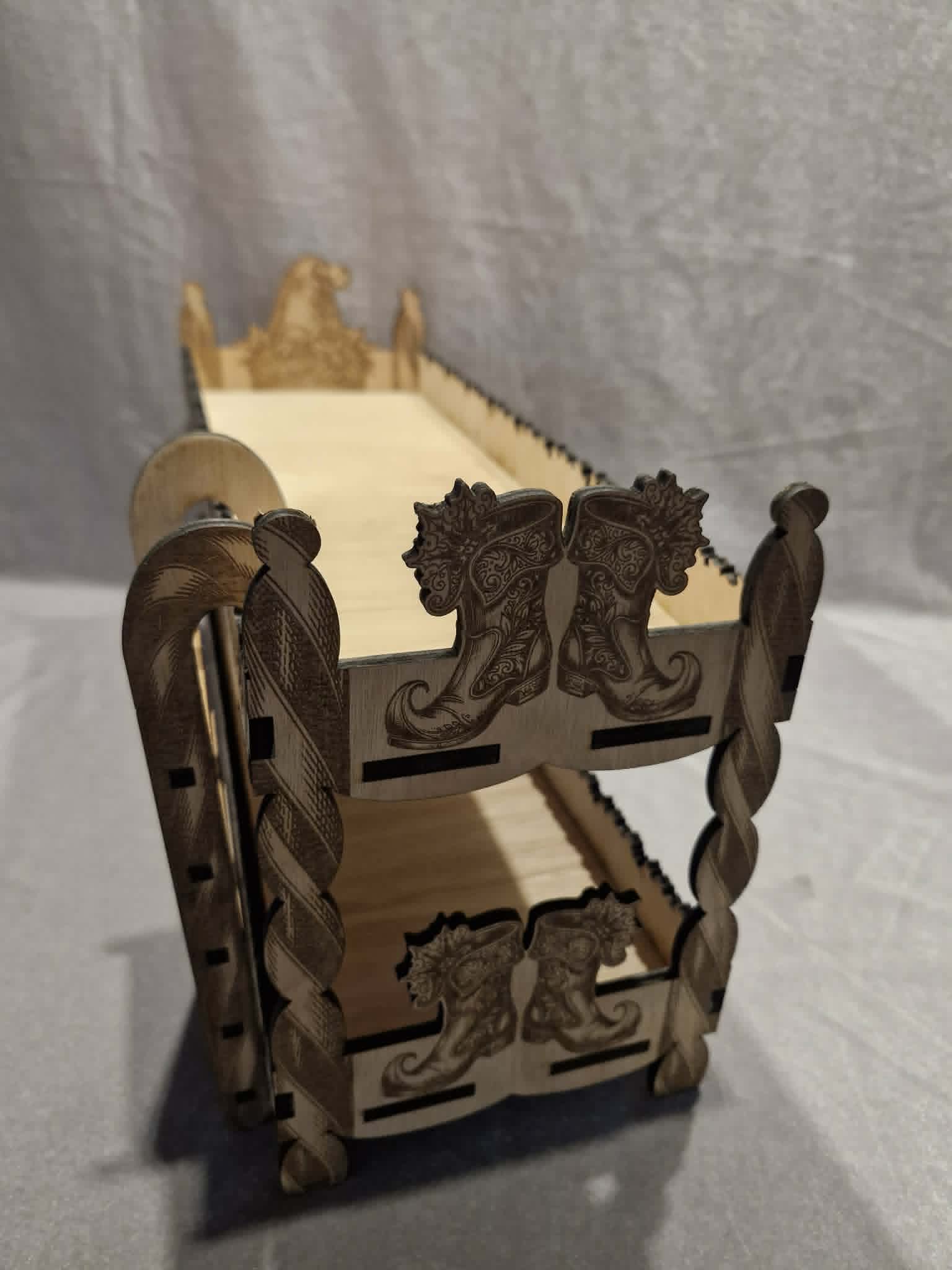[Laser cut and engrave] Lit superposé miniature pour lutin de Noël