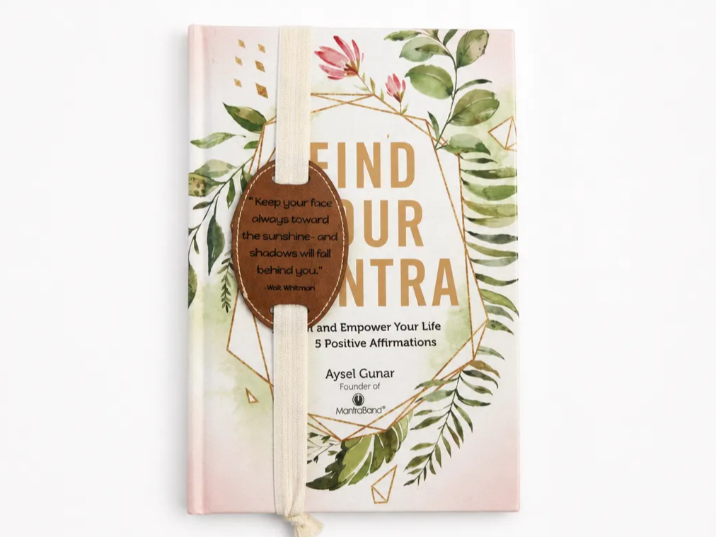Leather patch bookmark