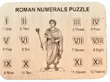 [Laser cut and engrave] Roman Numerals Educational Learning Board with Emperor Figure